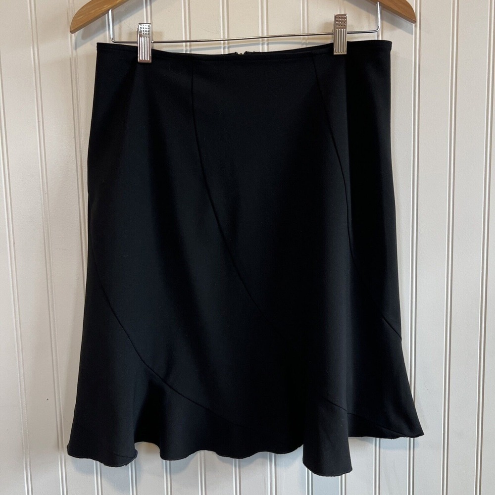 Black ruffle‎ skirt Karen Kane lifestyle women's  8 black office siren Corpgore